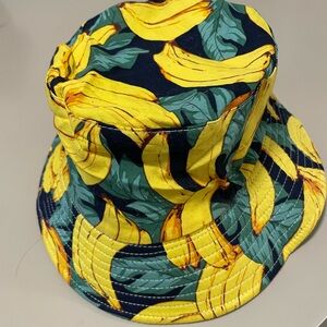 Banana Print Bucket Hat Reversible trendy Unisex hat